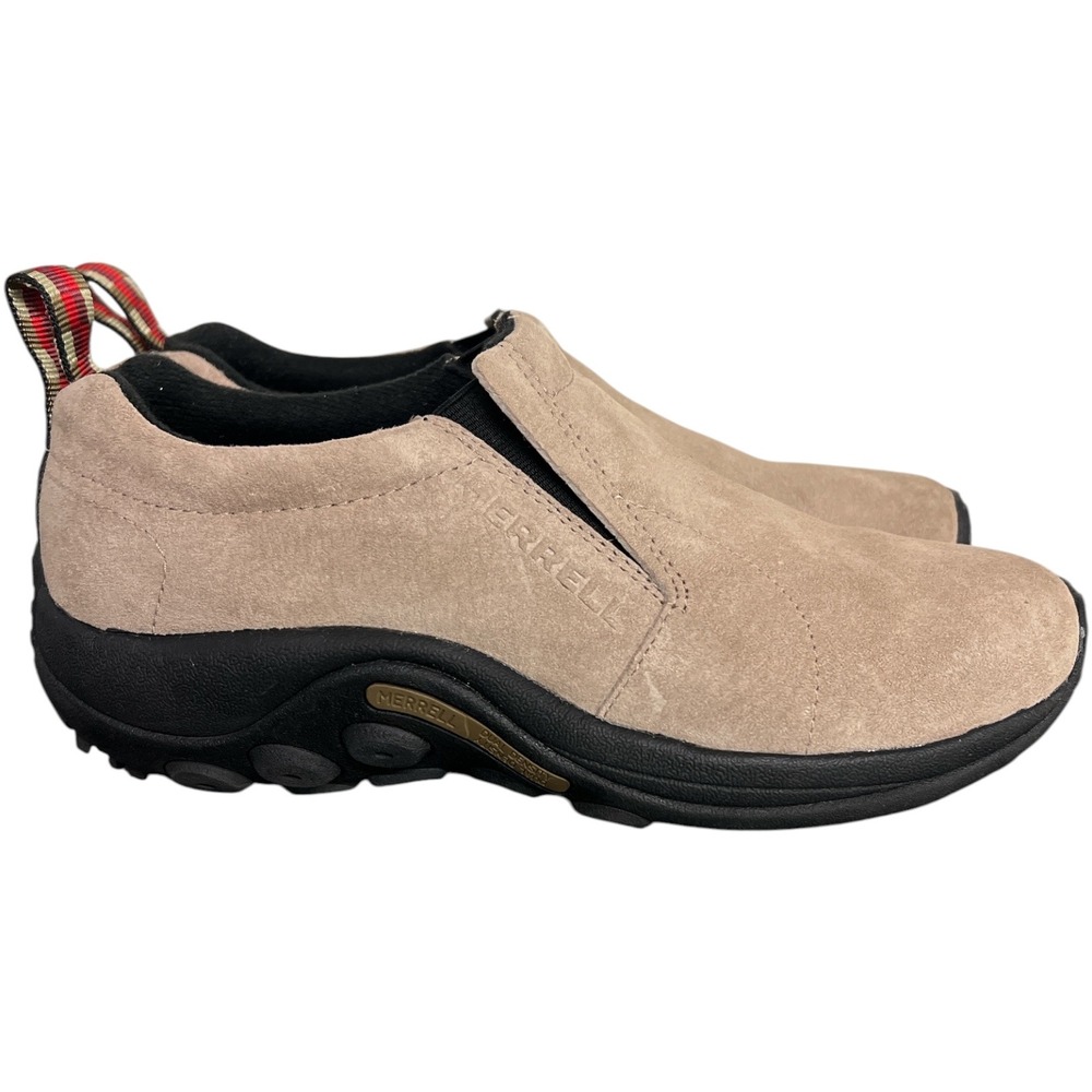 Merrell Jungle Moc Womens 8.5 Classic Taupe Suede Slip On Shoes J60802